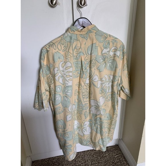 COOKE STREET HONOLULU HAWAIIAN SHIRT 2XL Yellow Lt Green White Hibiscus ALOHA! - Picture 6 of 8